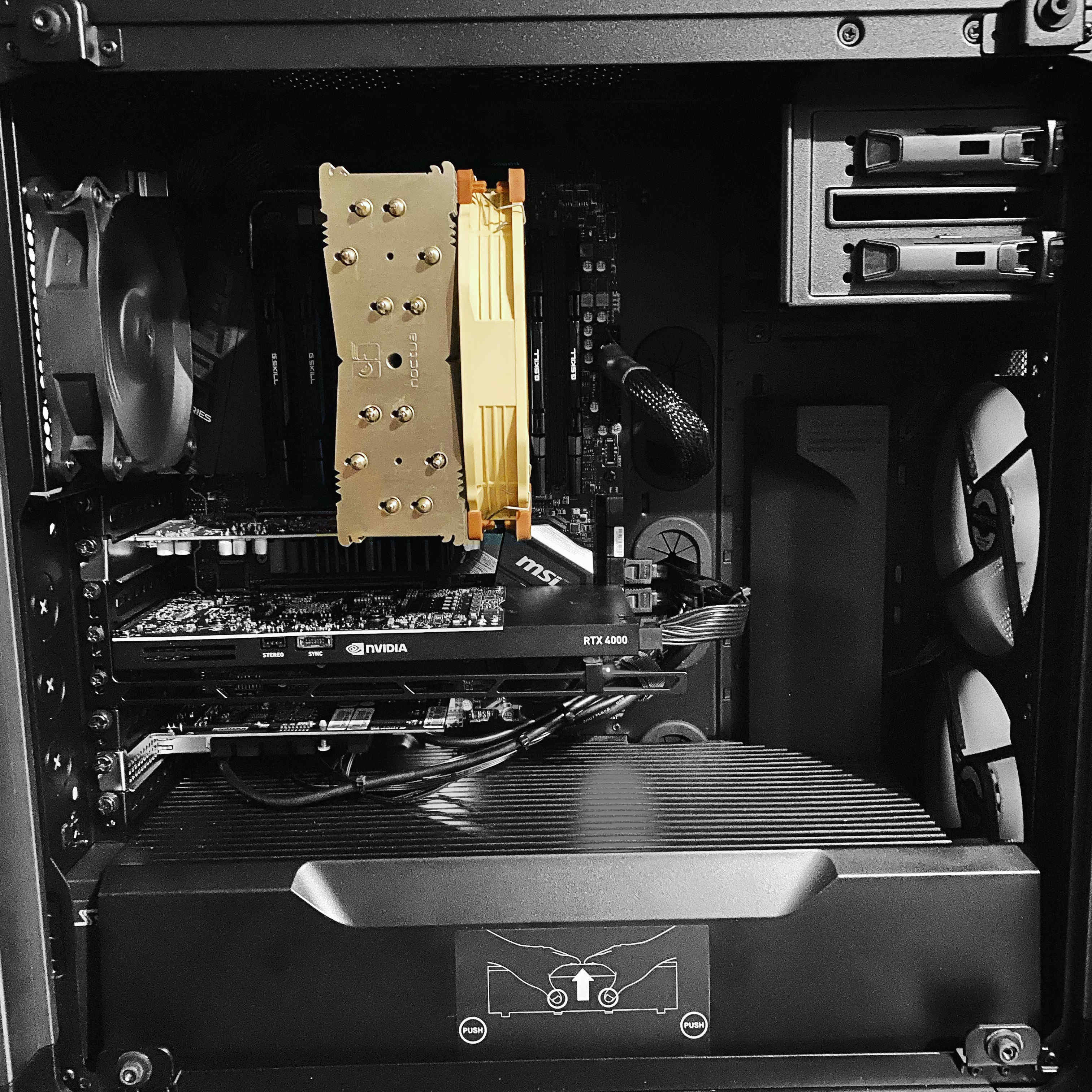 Noctua CPU fan installed in AI Manufacturing Solutions PC by aimfgs